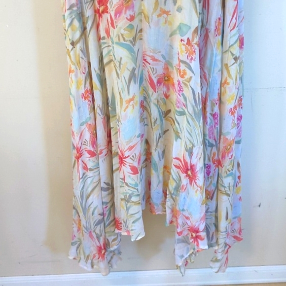 Sundance Natural World Yellow Botanical Maxi Dress 12 - Picture 7 of 16